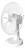 Alva Air 30cm Plastic Desk Fan (White) Photo