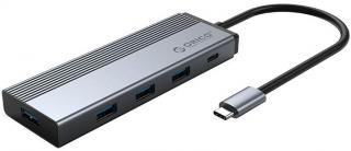 Orico 5 Port Type-C USB3.0 With 100W PD Hub - Grey Photo
