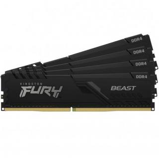 Kingston Fury Beast Black 4 x 16GB 3200MHz DDR4 Desktop Memory Kit - Black (KF432C16BBK4/64) Photo