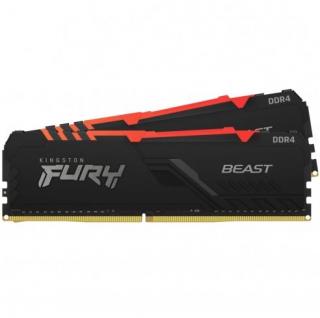 Kingston Fury Beast RGB 2 x 8GB 3600MHz DDR4 Desktop Memory Kit - Black (KF436C17BBAK2/16) Photo