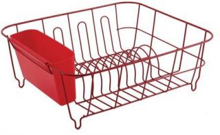 Casa Catania 301 1 Tier Dish Drainer - Red Photo