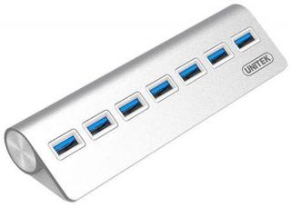 UNITEK 7-Port USB 3.0 Aluminium Hub - Silver Photo