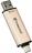 Transcend JetFlash 930C 256GB USB 3.2 2-In-1 Flash Drive - Gold Photo