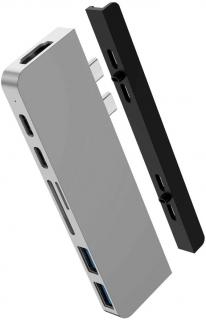 Hyper HyperDrive Duo HD28C 7-in-2 USB-C PD 100W Multi-Port Hub - Silver Photo