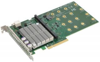 Supermicro PCI-E 3.0 Carrier Card for up to four NVMe M.2 SSDs Photo