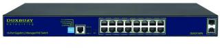 Duxbury AI Series DUX2516PA 16-Port PoE Gigabit Layer 2 Managed Switch with 2 x SFP Ports Photo