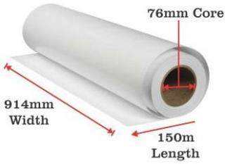 Unbranded PPC Bond 76 Core 80gsm 914mm x 150m Paper - Roll Photo